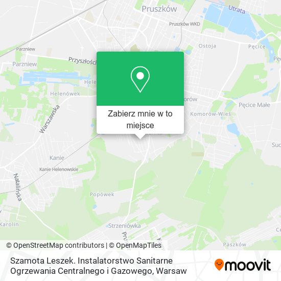 Mapa Szamota Leszek. Instalatorstwo Sanitarne Ogrzewania Centralnego i Gazowego