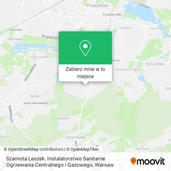 Mapa Szamota Leszek. Instalatorstwo Sanitarne Ogrzewania Centralnego i Gazowego