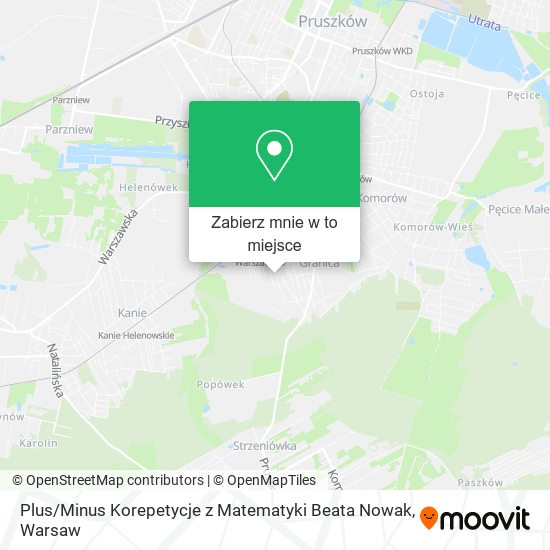 Mapa Plus / Minus Korepetycje z Matematyki Beata Nowak