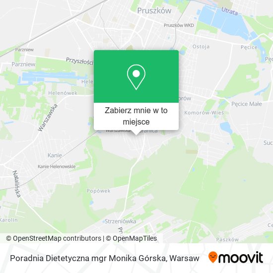 Mapa Poradnia Dietetyczna mgr Monika Górska