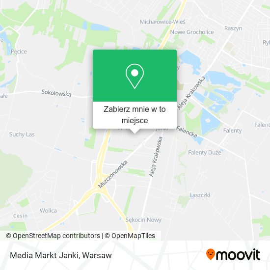 Mapa Media Markt Janki