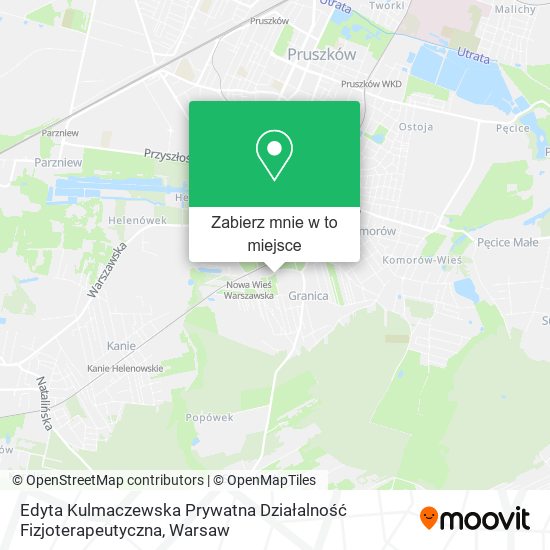 Mapa Edyta Kulmaczewska Prywatna Działalność Fizjoterapeutyczna