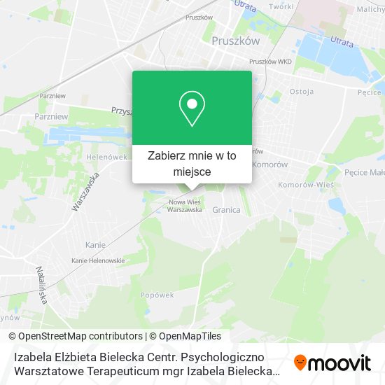 Mapa Izabela Elżbieta Bielecka Centr. Psychologiczno Warsztatowe Terapeuticum mgr Izabela Bielecka Usług