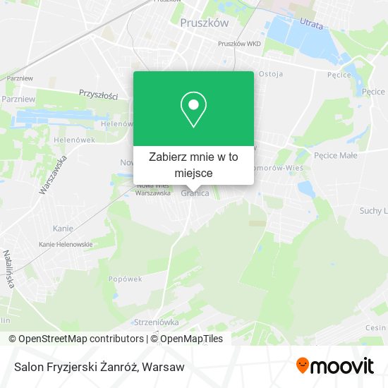 Mapa Salon Fryzjerski Żanróż