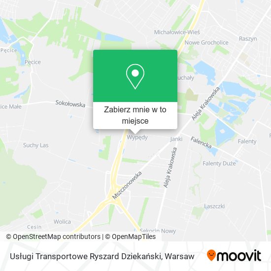 Mapa Usługi Transportowe Ryszard Dziekański