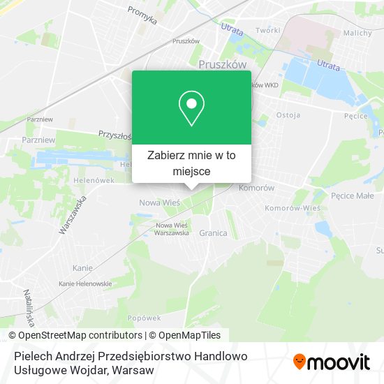 Mapa Pielech Andrzej Przedsiębiorstwo Handlowo Usługowe Wojdar