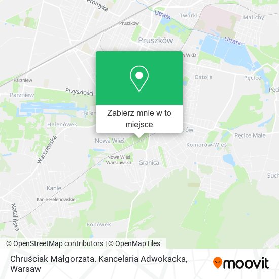 Mapa Chruściak Małgorzata. Kancelaria Adwokacka