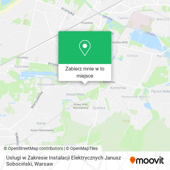 Mapa Usługi w Zakresie Instalacji Elektrycznych Janusz Sobociński