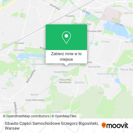 Mapa Gbauto Części Samochodowe Grzegorz Bigosiński