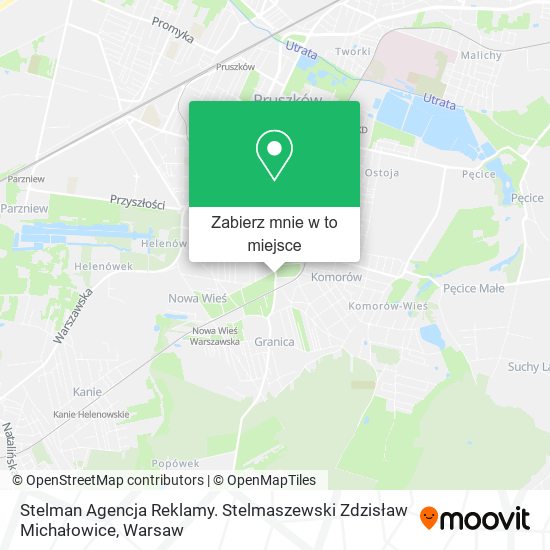 Mapa Stelman Agencja Reklamy. Stelmaszewski Zdzisław Michałowice