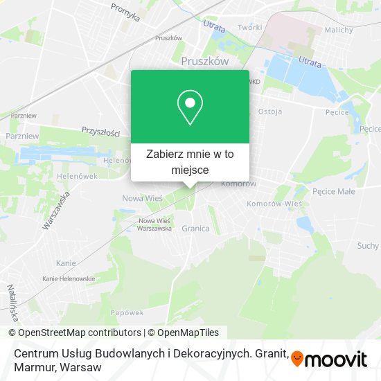 Mapa Centrum Usług Budowlanych i Dekoracyjnych. Granit, Marmur