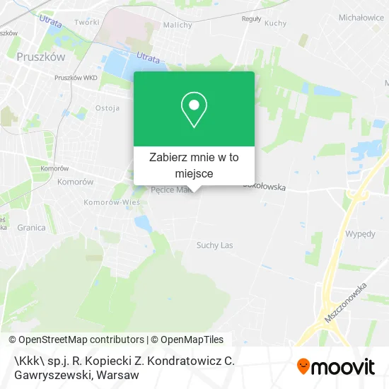 Mapa \Kkk\ sp.j. R. Kopiecki Z. Kondratowicz C. Gawryszewski