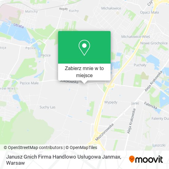 Mapa Janusz Gnich Firma Handlowo Usługowa Janmax