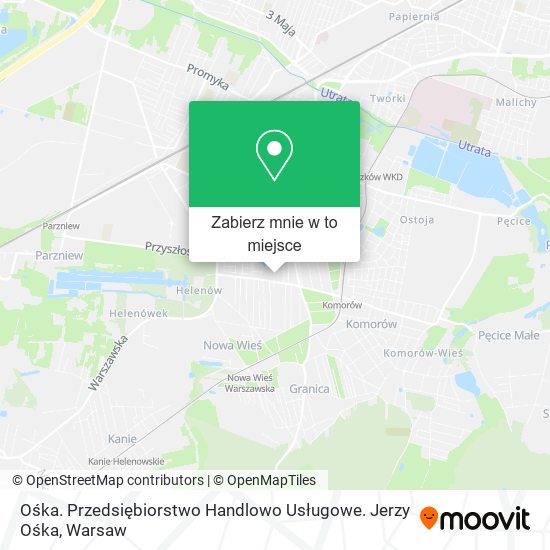 Mapa Ośka. Przedsiębiorstwo Handlowo Usługowe. Jerzy Ośka