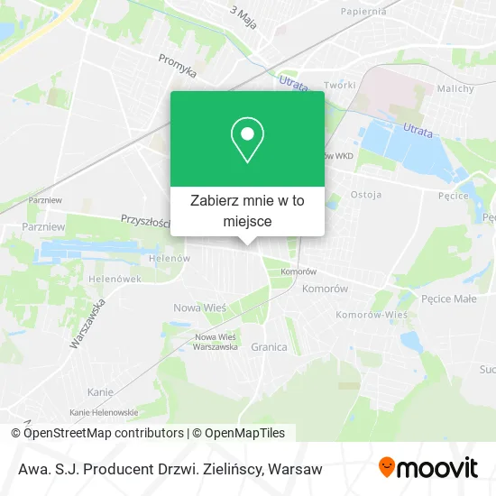 Mapa Awa. S.J. Producent Drzwi. Zielińscy