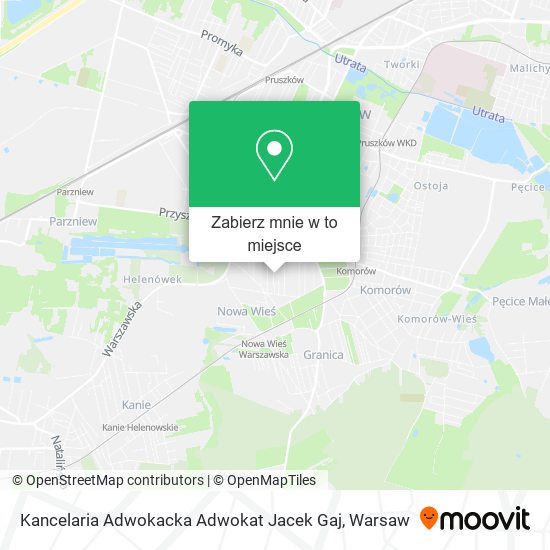 Mapa Kancelaria Adwokacka Adwokat Jacek Gaj