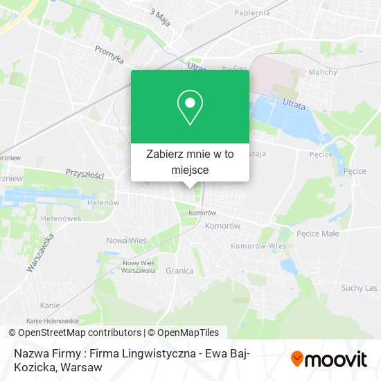 Mapa Nazwa Firmy : Firma Lingwistyczna - Ewa Baj-Kozicka