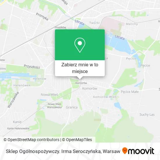 Mapa Sklep Ogólnospożywczy. Irma Seroczyńska