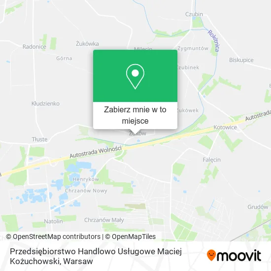 Mapa Przedsiębiorstwo Handlowo Usługowe Maciej Kożuchowski