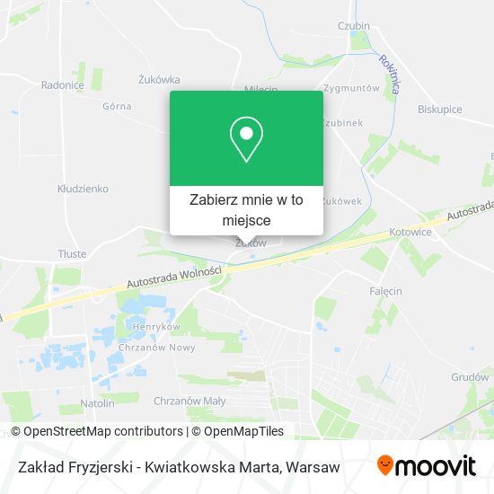 Mapa Zakład Fryzjerski - Kwiatkowska Marta