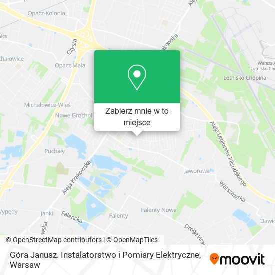 Mapa Góra Janusz. Instalatorstwo i Pomiary Elektryczne