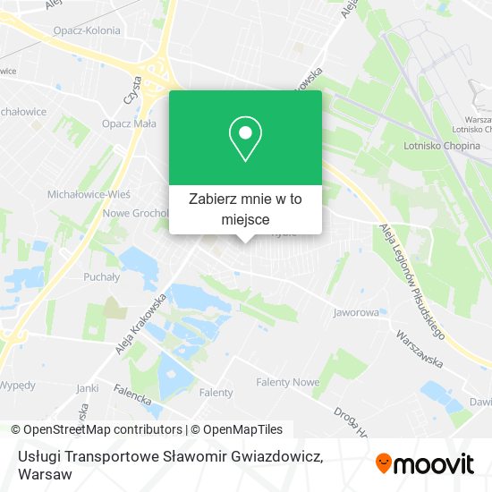 Mapa Usługi Transportowe Sławomir Gwiazdowicz