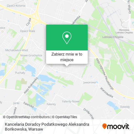 Mapa Kancelaria Doradcy Podatkowego Aleksandra Bońkowska