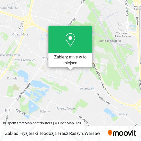 Mapa Zakład Fryzjerski Teodozja Frasz Raszyn