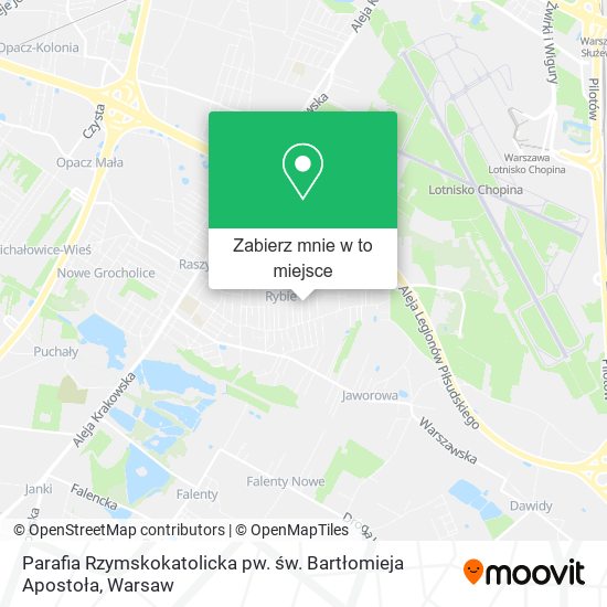 Mapa Parafia Rzymskokatolicka pw. św. Bartłomieja Apostoła