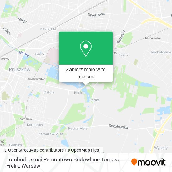 Mapa Tombud Usługi Remontowo Budowlane Tomasz Frelik