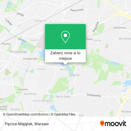 Mapa Pęcice-Majątek