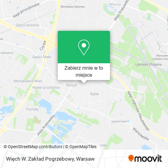 Mapa Więch W. Zakład Pogrzebowy