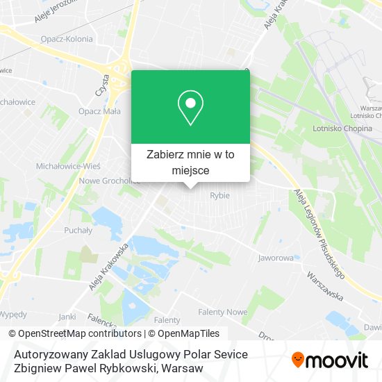 Mapa Autoryzowany Zaklad Uslugowy Polar Sevice Zbigniew Pawel Rybkowski