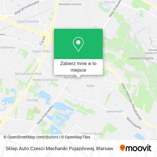 Mapa Sklep Auto Czesci Mechaniki Pojazdowej