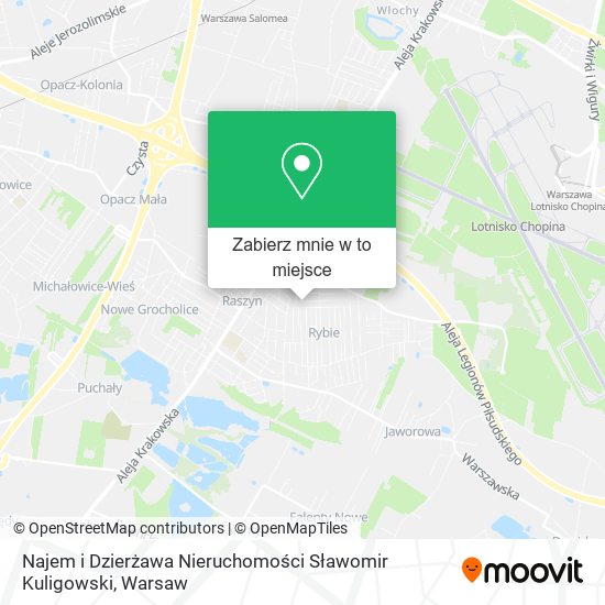 Mapa Najem i Dzierżawa Nieruchomości Sławomir Kuligowski