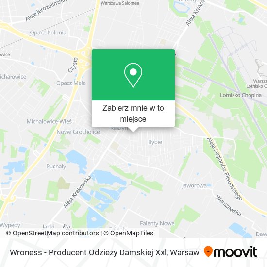 Mapa Wroness - Producent Odzieży Damskiej Xxl