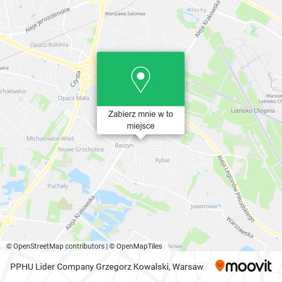 Mapa PPHU Lider Company Grzegorz Kowalski