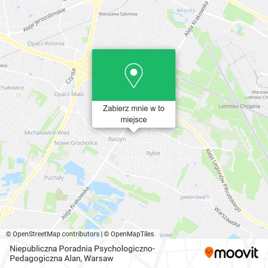 Mapa Niepubliczna Poradnia Psychologiczno-Pedagogiczna Alan