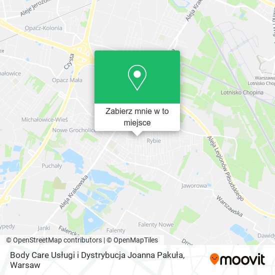 Mapa Body Care Usługi i Dystrybucja Joanna Pakuła