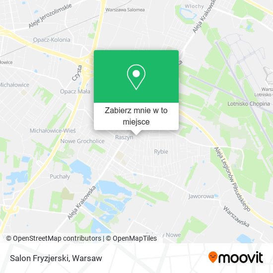 Mapa Salon Fryzjerski