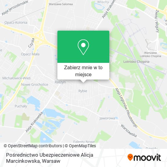 Mapa Pośrednictwo Ubezpieczeniowe Alicja Marcinkowska