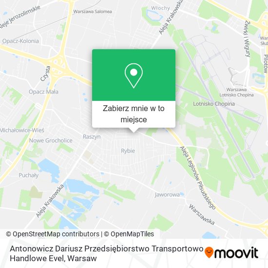 Mapa Antonowicz Dariusz Przedsiębiorstwo Transportowo Handlowe Evel