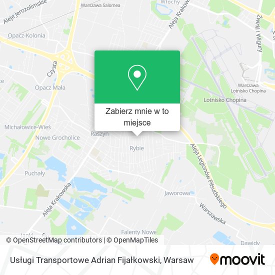 Mapa Usługi Transportowe Adrian Fijałkowski