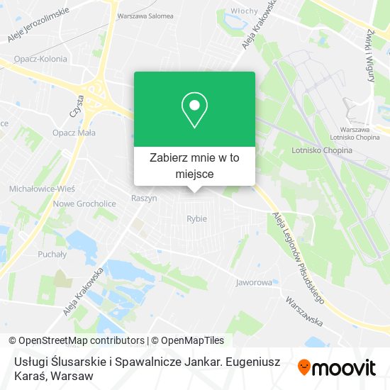 Mapa Usługi Ślusarskie i Spawalnicze Jankar. Eugeniusz Karaś