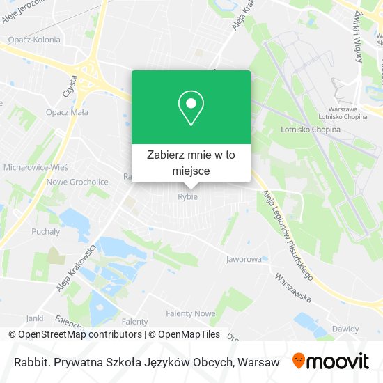 Mapa Rabbit. Prywatna Szkoła Języków Obcych