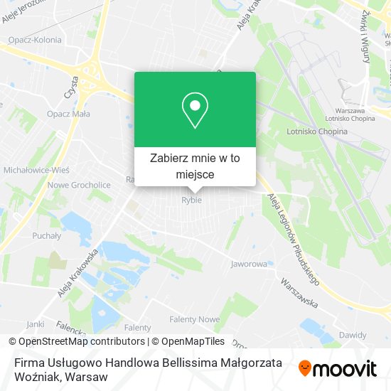 Mapa Firma Usługowo Handlowa Bellissima Małgorzata Woźniak