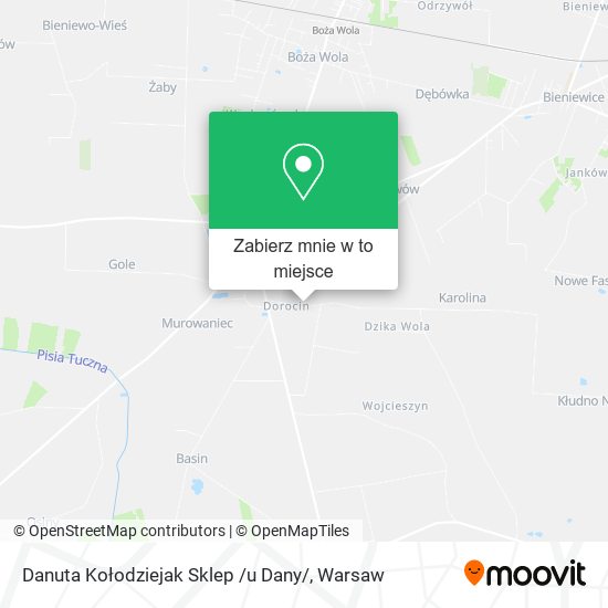 Mapa Danuta Kołodziejak Sklep /u Dany/