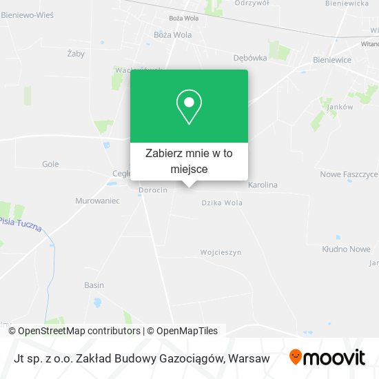 Mapa Jt sp. z o.o. Zakład Budowy Gazociągów