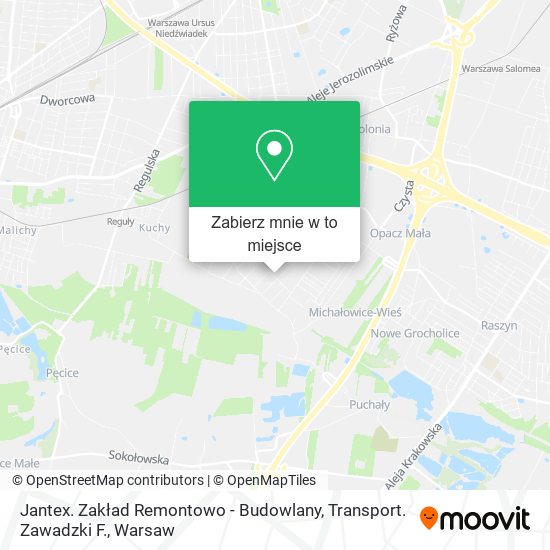 Mapa Jantex. Zakład Remontowo - Budowlany, Transport. Zawadzki F.