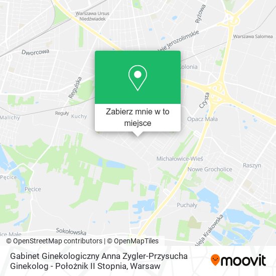 Mapa Gabinet Ginekologiczny Anna Zygler-Przysucha Ginekolog - Położnik II Stopnia